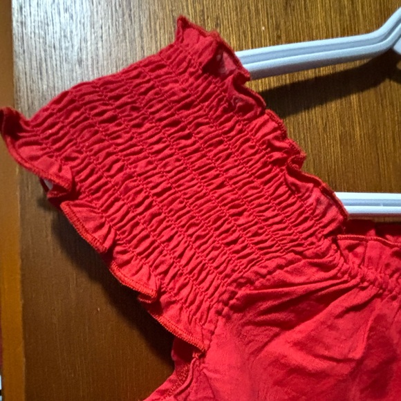 Dynamite • Red-Orange Floral Embroidered Top - Picture 6 of 8